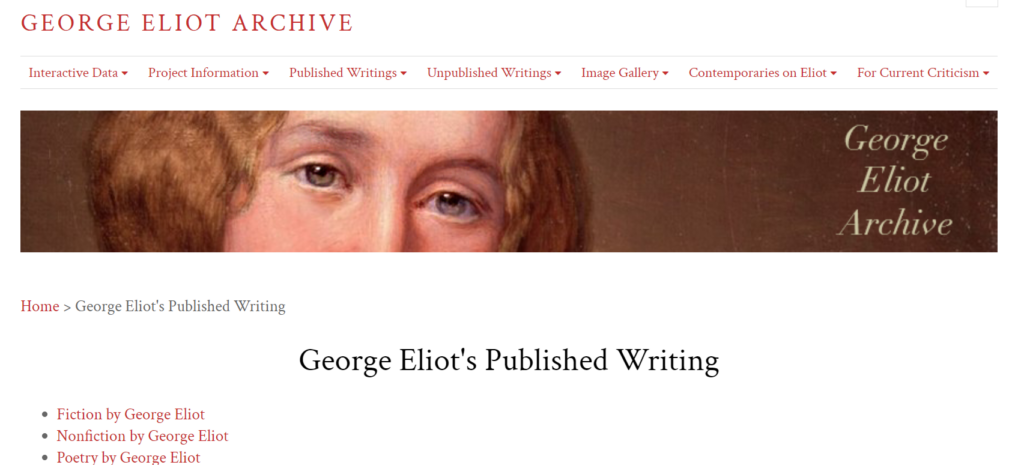 George Eliot Archive: Digital Media Review